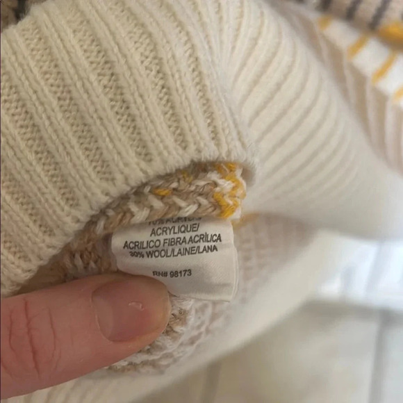 Chevron Patterned Turtleneck Sweater - Multicolor - Picture 4 of 7